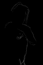 Croquis blanc sur noir