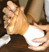 Démoulage du latex comme une chaussette