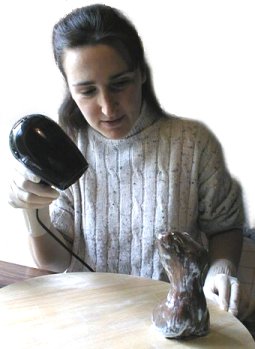 Séchage du latex au sèche-cheveux
