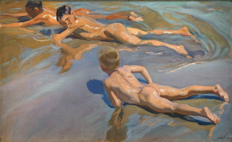 Sorolla jeunes à la plage 1910