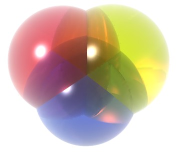 Schéma : absorption et réflexion de la lumière par les objets